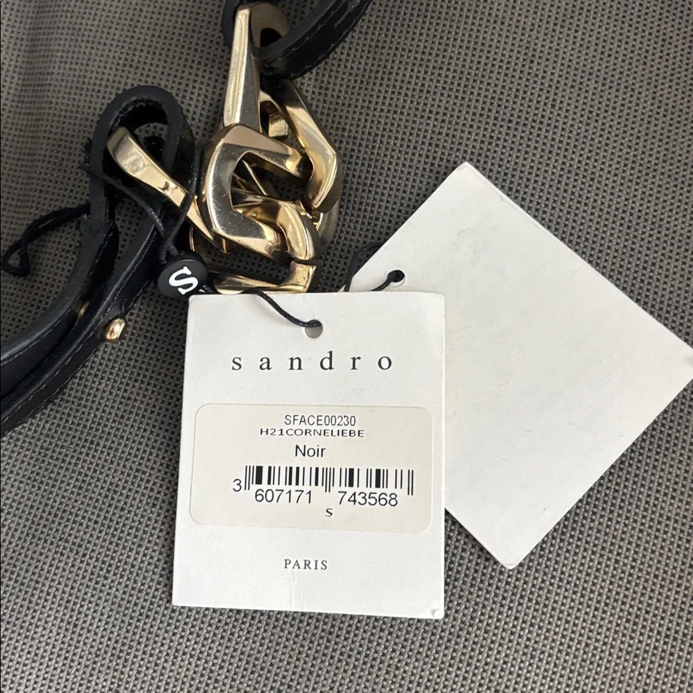 SANDRO Paris Leather Belt 1 small - Picture 6 of 6
